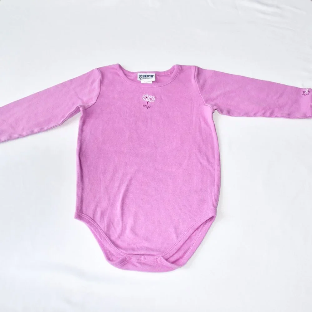 Oshkosh Purple and Lime Green Plaid 2 Piece Dress/Jumper - 18 Months